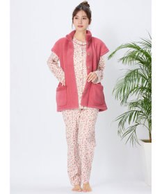 Wing ベスト フリース素材 あったか 冬 3分袖 レディース EX2071 ウイング／ワコール