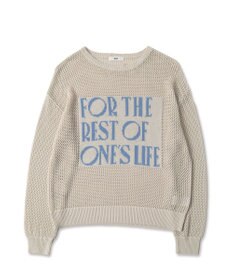 WEGO ジャガードメッシュニットビッグプルオーバー