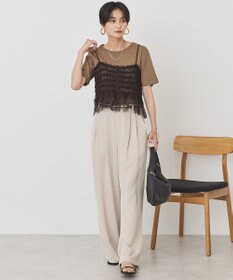 AMERICAN HOLIC 【2点セット】半袖Tシャツ＋チュールビスチェ