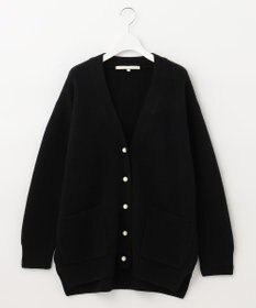 自由区 L 【洗える】ウールカシミヤブレンド Vネックカーディガン