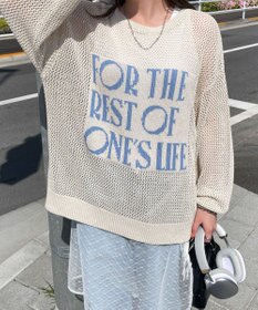 WEGO ジャガードメッシュニットビッグプルオーバー