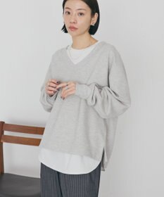 AMERICAN HOLIC Ｖネックスムース起毛プルオーバー