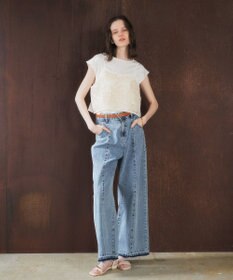 YECCA VECCA 綿麻バギーデニムパンツ