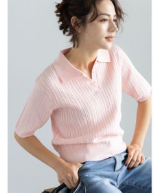 Te chichi ミニケーブルポロニット