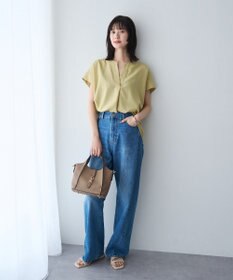 YECCA VECCA 【マシンウォッシャブル】サラサラスキッパーブラウス