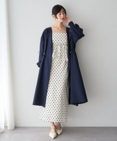 YECCA VECCA ノーカラーラペルロングコート