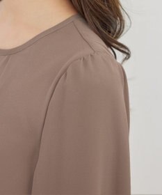 Tiaclasse 【洗える】レイヤードスリーブシフォンチュニック