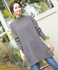 Tiaclasse L 【洗える】体型カバーも叶うMIX糸ニットチュニック