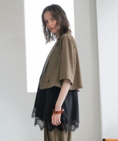 YECCA VECCA ハーフスリーブクロップドジャケット