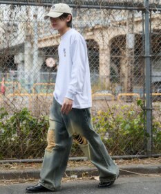 WEGO 【ユニセックス着用ITEM/MLサイズ展開】別注BENDAVISハートワンポイント刺繍T（LS）