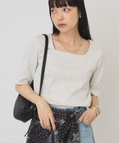 AMERICAN HOLIC スクエアネック5分袖プルオーバー