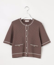 ANY SIS バイカラーニット カーディガン