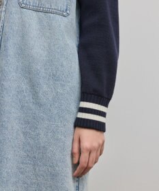 GRACE CONTINENTAL ニットスリーブデニムワンピース
