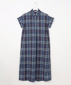 J.PRESS LADIES S コットンリネン Light マドラスチェック シャツ ワンピース