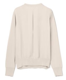 BEIGE， 【WEB限定・洗える】LECERF / 異素材バックシアーストレッチニット