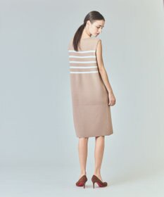 GRACE CONTINENTAL ボーダーパールワンピース