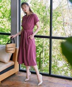 Tiaclasse L 【洗える】フラップポケットワンピース