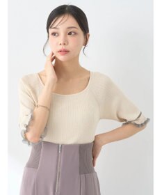 earth music&ecology ポイントシアーフリルニットプルオーバー