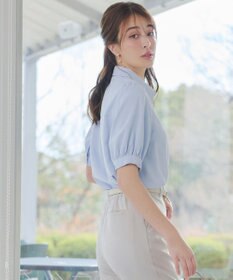 Tiaclasse L 【新色追加】パフスリーブシャツブラウス