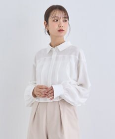 earth music&ecology タックプリーツショートシャツ