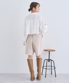 earth music&ecology タックプリーツショートシャツ