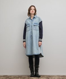 GRACE CONTINENTAL ニットスリーブデニムワンピース