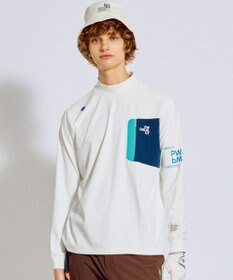 PW CIRCULUS 【吸水速乾 / UV遮蔽率99.5% UVカット / ストレッチ】【MEN】ロングスリーブ ポケットモックT ゴルフ