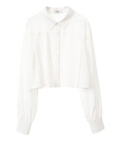 earth music&ecology タックプリーツショートシャツ