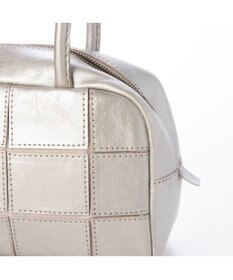 UNBILLION ピークスピーク PEAKS PEAK / 牛革パッチワーク横長ボストン