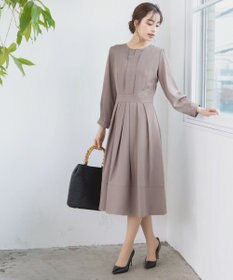 Tiaclasse L 【セレモニー・XSサイズ(5号)追加・新色追加・洗える】キーネックフレアワンピース