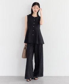 YECCA VECCA 刺繍ワイドパンツ