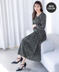 Tiaclasse 【新色追加・洗える】シフォンギャザーワンピース