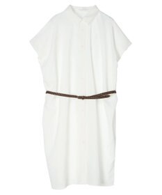 Green Parks ＳＥＴ２点　合皮ベルト＋ミディシャツワンピース