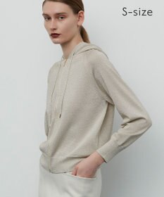 BEIGE， 【S-size】JUSSIEU / ラメ ニットパーカー