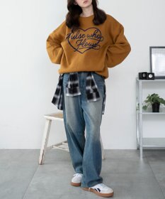 WEGO 【洗える】グラフィックニットBIGプルオーバー