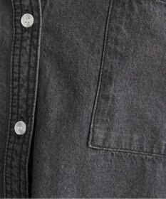 WEGO 【ANGIE VINTAGE】オーバーサイズ バンドカラー デニムシャツ