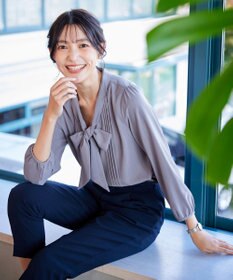 Tiaclasse 【小倉優子さん着用・ダブルクロス・洗える】テーパードパンツ