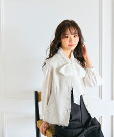 Feroux 【新色追加・洗える】ボリューム リボンタイ ブラウス