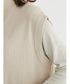 Green Parks ＺＩＰ付きリブニットベスト