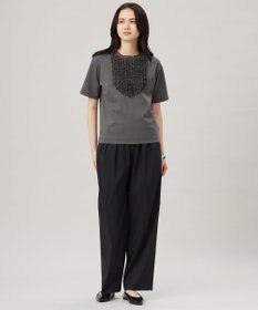 自由区 L 【接触冷感・UVカット・洗える】ベビーフリル Tシャツ