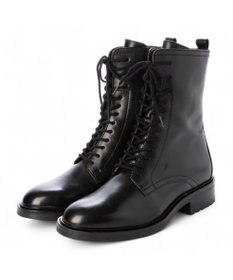 ing <ing>【WEB限定】レザーレースアップショートブーツ