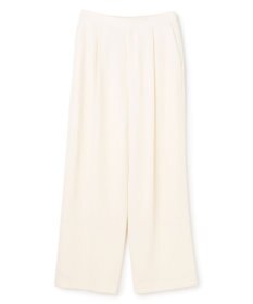 BEIGE， GYPSUM / シルキータッチ セミワイドタックパンツ