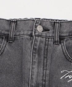 WEGO 刺繍ロゴバレルレッグパンツ