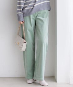 23区 【洗える】23区DENIM ベルベットストレッチ ワイドパンツ