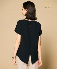 BEIGE， SHELBY / ハーフスリーブブラウス Black