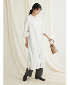 CRAFT STANDARD BOUTIQUE レーヨンデシンバンドカラーワンピース