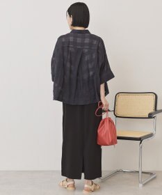 AMERICAN HOLIC シアーチェックショート丈シャツ