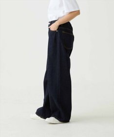 caqu Linen sagging wide pants ワイドシルエットリネンデニム