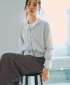 組曲 L 【WEB限定】チュールニット ブルゾン