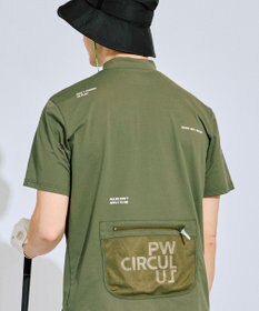 PW CIRCULUS 【吸水速乾 / UV遮蔽率99% UVカット / ストレッチ】【MEN】バックメッシュポケットモックT ゴルフ